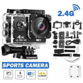 Ultra HD Action Camera 4K/30fps WiFi 2 Inch 170D Underwater Waterproof Helmet Video Recording Sports Cameras Outdoor Camcorders X250210.