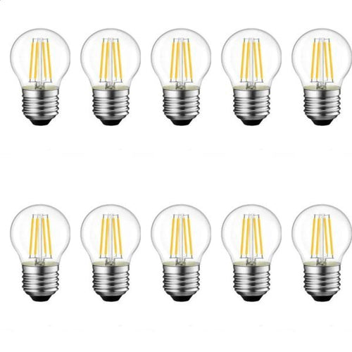 10X LED Edison Filament Light Bulbs Golden G45 Dimmable E27 E14 4W 8W 12W 220V 2700K 6000K 360 Degree Energy Lamps 250402.