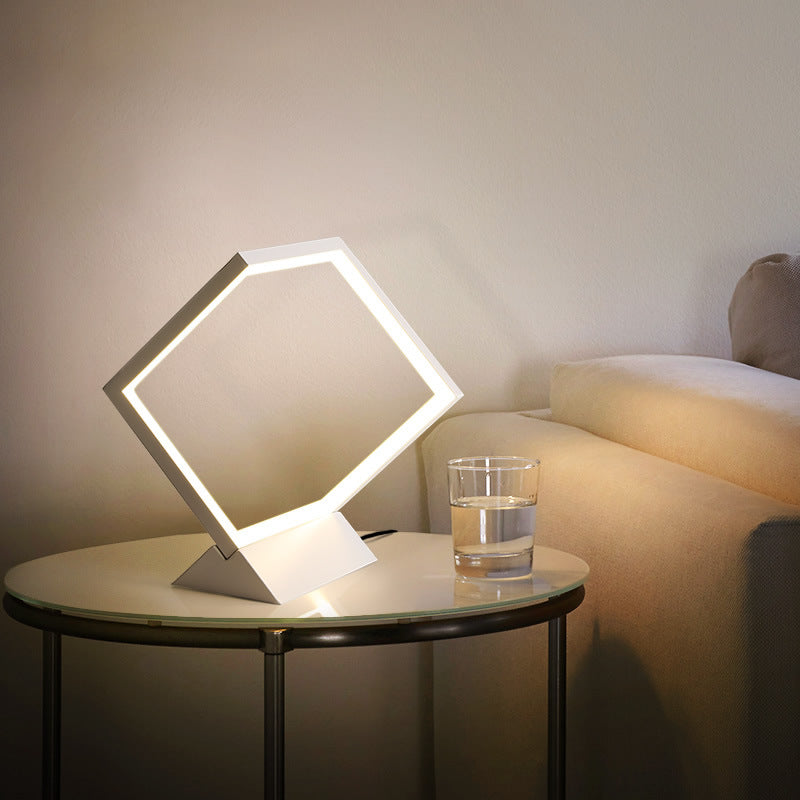 Color: White, Model: US - Simple modern bedroom bedside lamp.