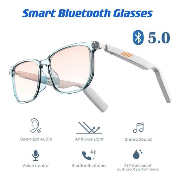 Smart 3D Anti-Blue Voice Control Glasses Wireless Bluetooth Sunglasses Hands-Free Calling TWS Music Video Waterproof Eyeglasses ZHAOFEITOYO.