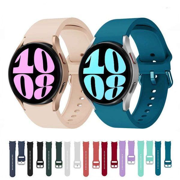Color: Red - Silicone strap Samsung Galaxy 7 5 44mm 40mm 45mm Sport Replacement Band For Watch 6 4 Classic 47mm 43mm 46mm Z260207.