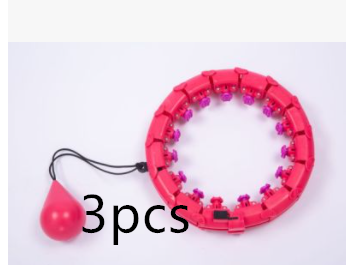 Color: Massage red 3pcs - Detachable Knot Abdominal Exercise Weight Loss Without Falling Waist Trainer.