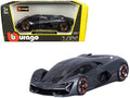 Lamborghini Terzo Millennio Dark Gray Metallic with Black Top and Carbon Accents 1/24 Diecast Model Car by Bburago.