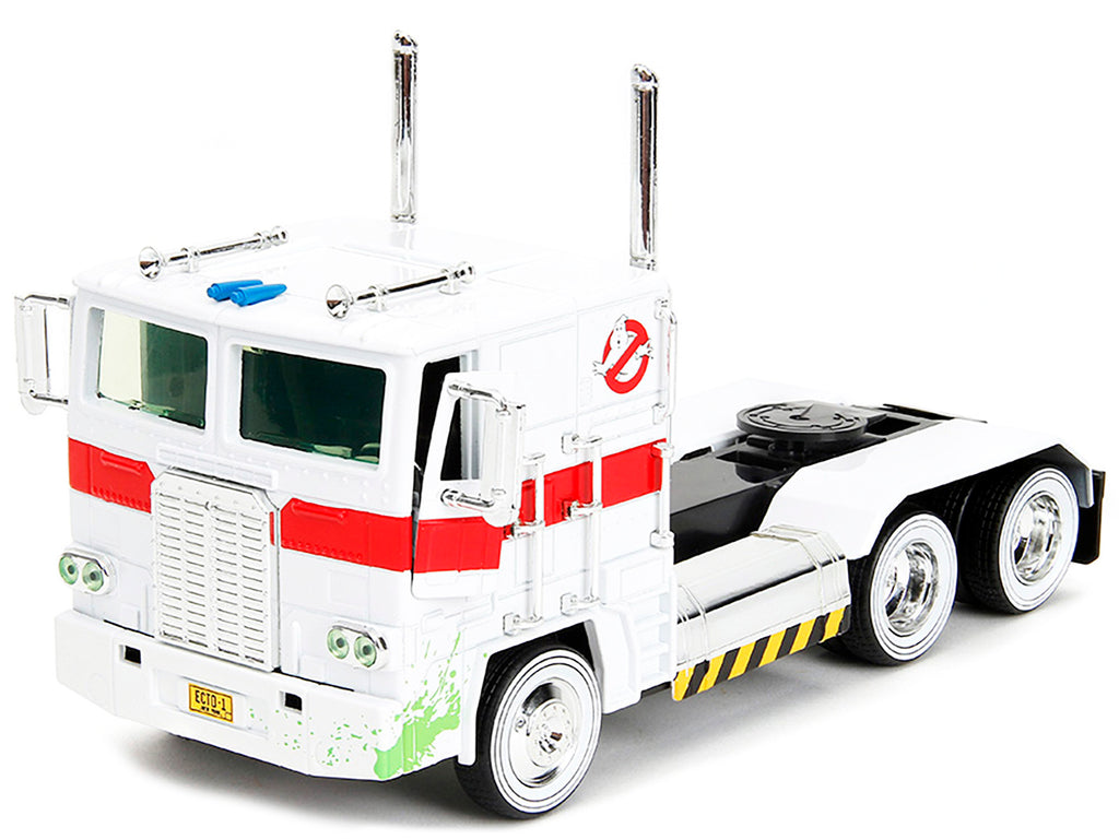 G1 Autobot Optimus Prime Truck White with Robot on Chassis.