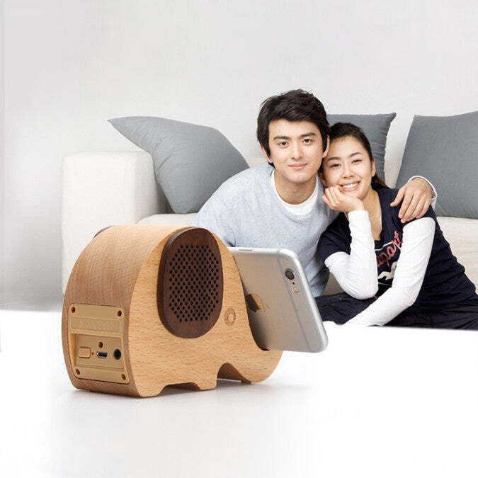 WOODSY GOODSY 2 IN 1 Bluetooth Speaker And Cell Phone Stand.