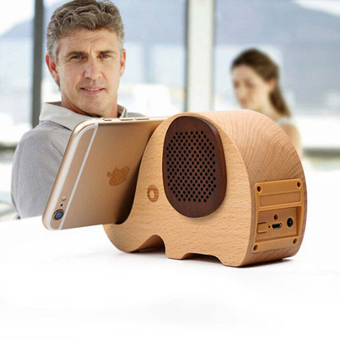 WOODSY GOODSY 2 IN 1 Bluetooth Speaker And Cell Phone Stand.