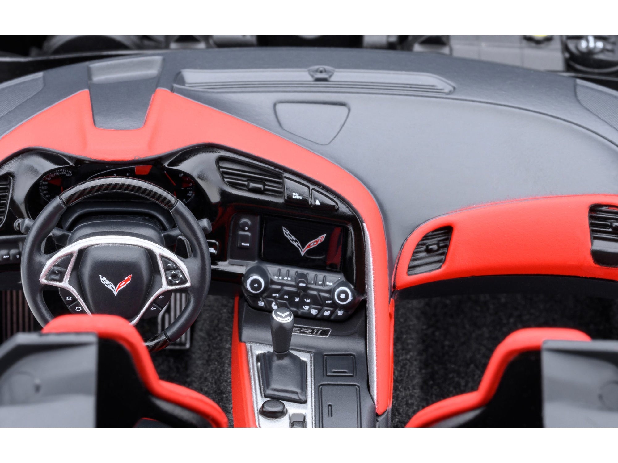 2019 Chevrolet Corvette C7 ZR1 Ceramic Matrix Gray Metallic with Carbon Top 1/18 Model Car by Autoart.
