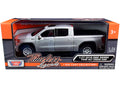 2019 GMC Sierra 1500 SLT Crew Cab Pickup Truck Silver Metallic 1/24-1/27 Diecast Model Car by Motormax.