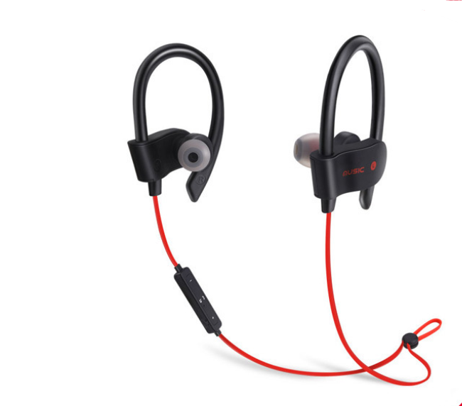 Color: S4Z red Chinese - Neck-mounted Sports Bluetooth Headset Binaural Stereo Sports Life Universal.