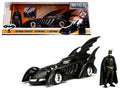 1995 Batman Forever Batmobile with Diecast Batman Figure 1/24 Diecast Model Car by Jada.