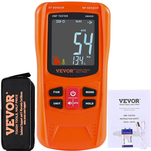 3-in-1 EMF Meter, 5Hz-6GHz, Handheld Rechargeable Electromagnetic Field Radiation Detector, Digital LCD EMF Tester.