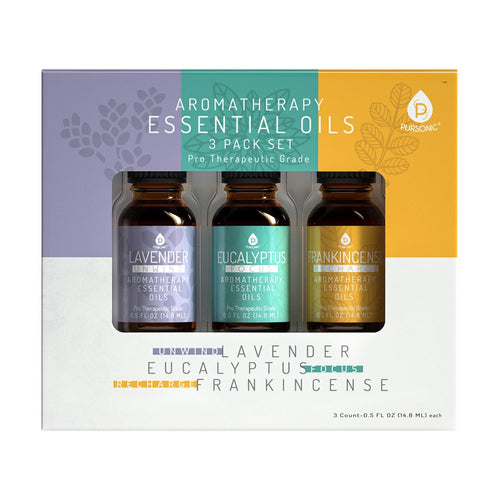 3 Pack Aromatherapy Essential oils (Lavender, Eucalyptus, Frankincense).