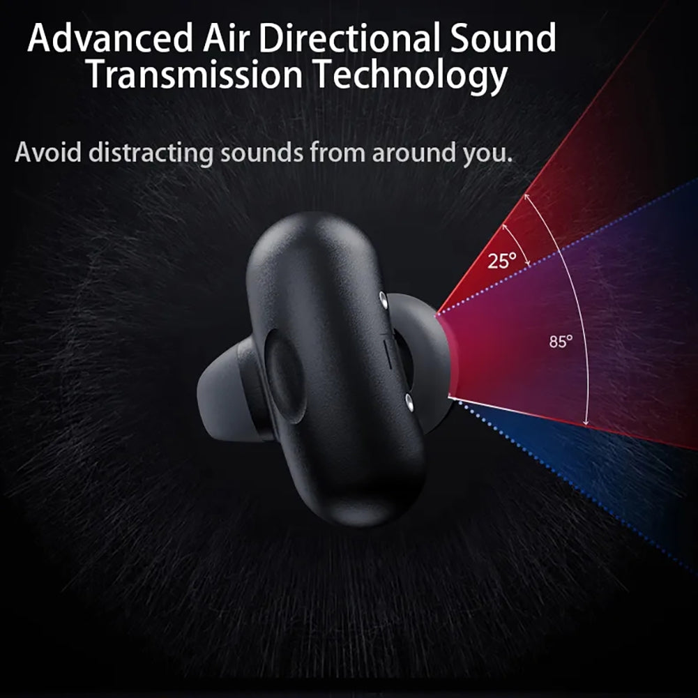 Bone Conduction Bluetooth 5.3 Headphones Ear Clip-On Wireless Sports Earphone Noise Reduction Headset Pink White.