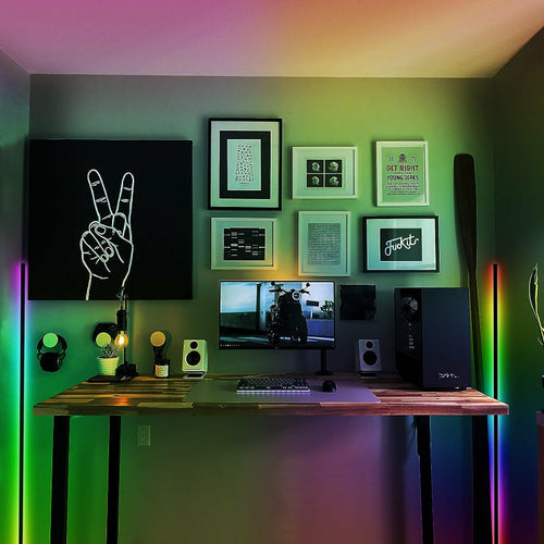 RGB LED Corner Floor Lamps.