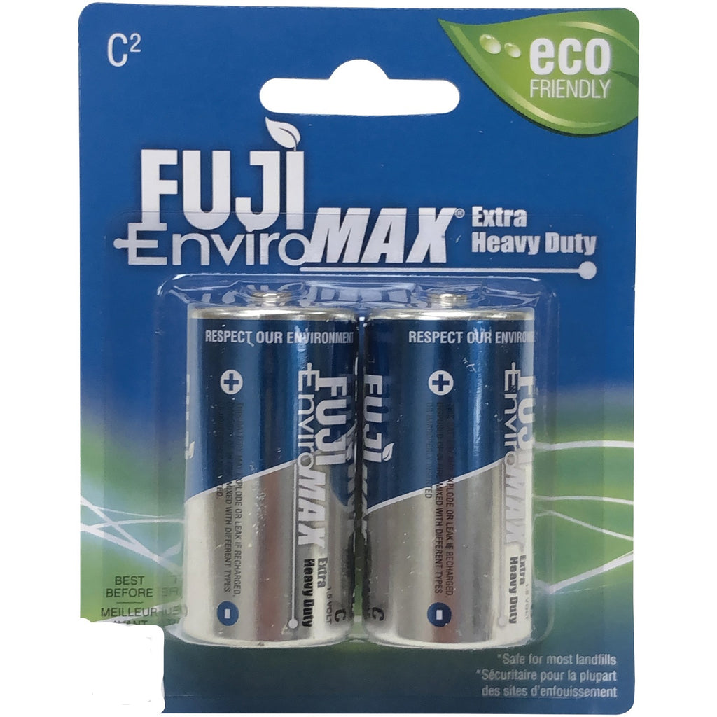 FUJI ENVIROMAX 3200BP2 EnviroMax C Extra Heavy-Duty Batteries, 2 pk.