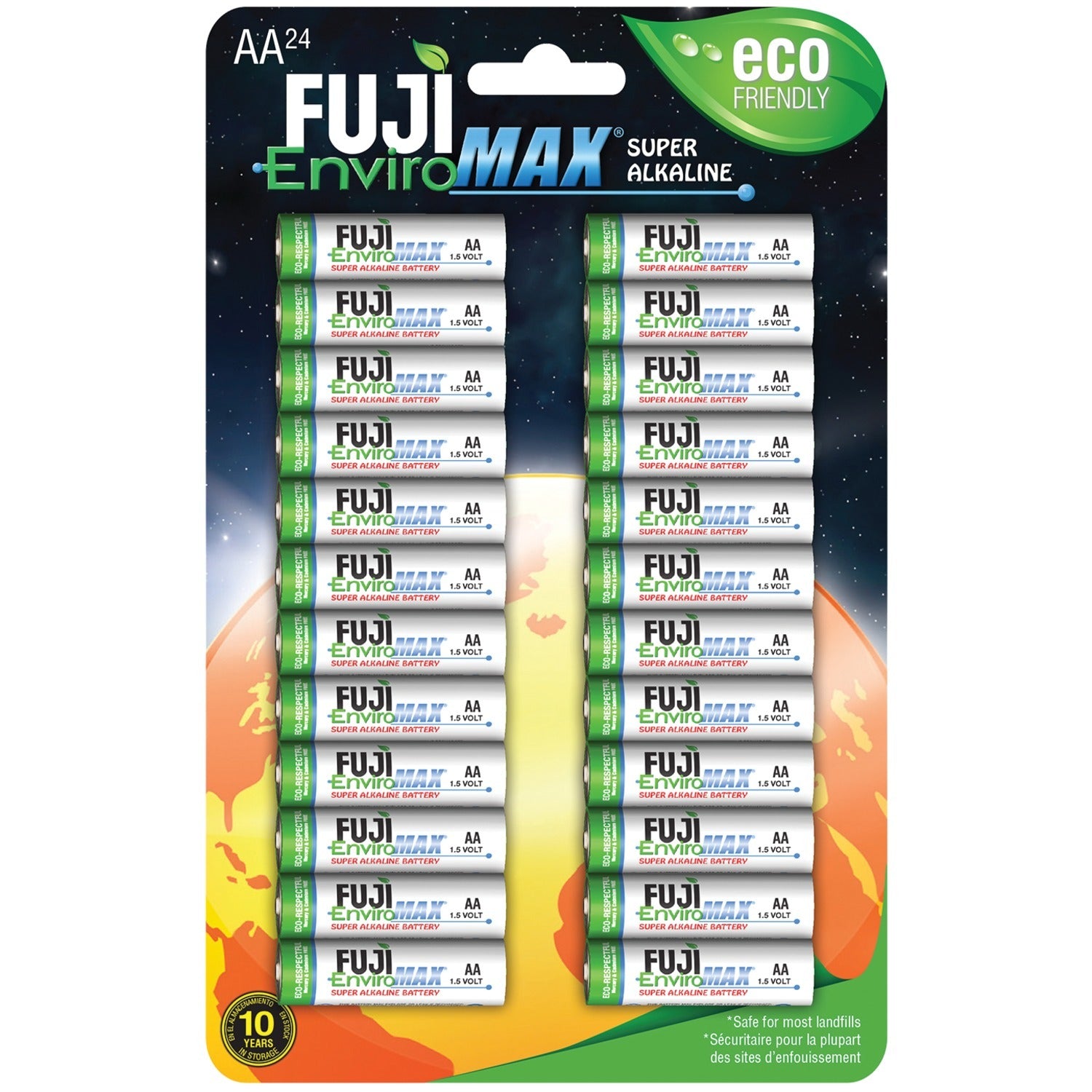 FUJI ENVIROMAX 4300BP24 EnviroMax AA Super Alkaline Batteries (24 pack).