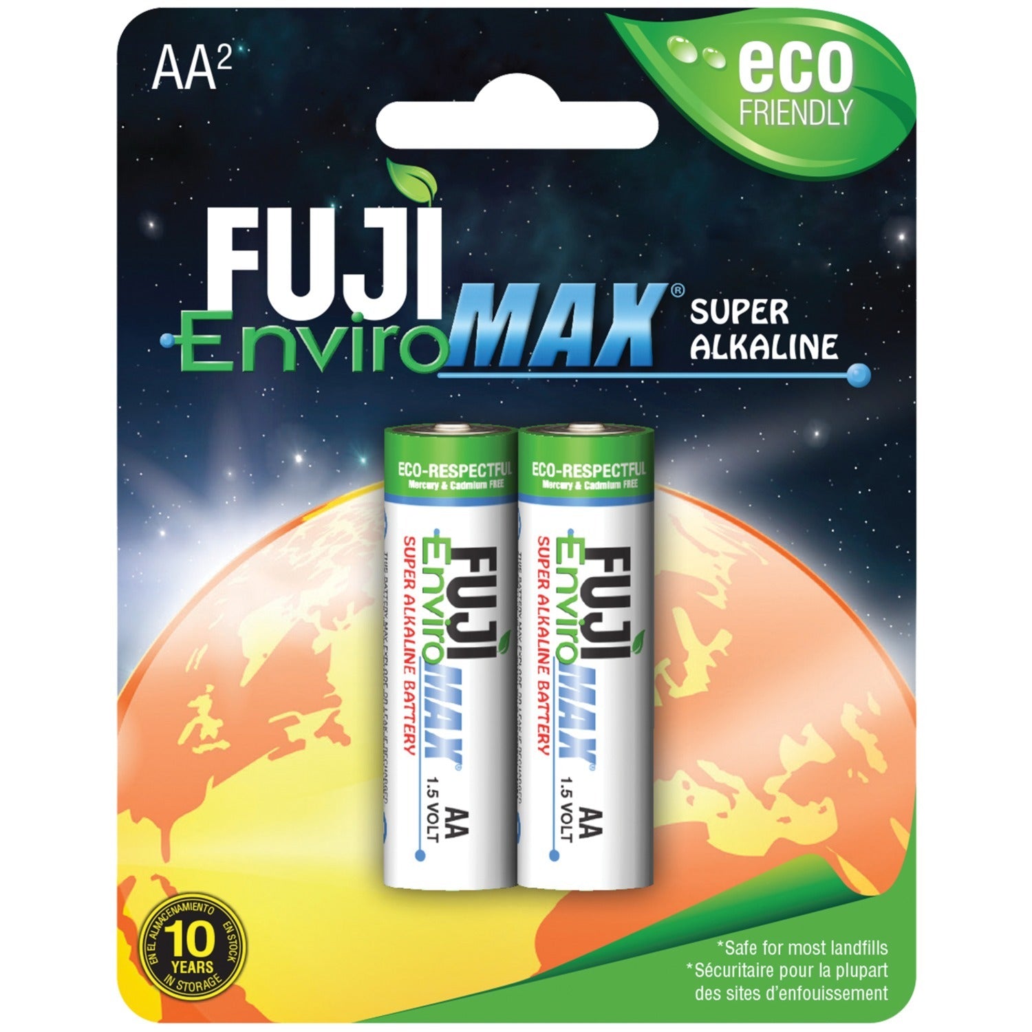 FUJI ENVIROMAX 4300BP2 EnviroMax AA Super Alkaline Batteries (2 pack).