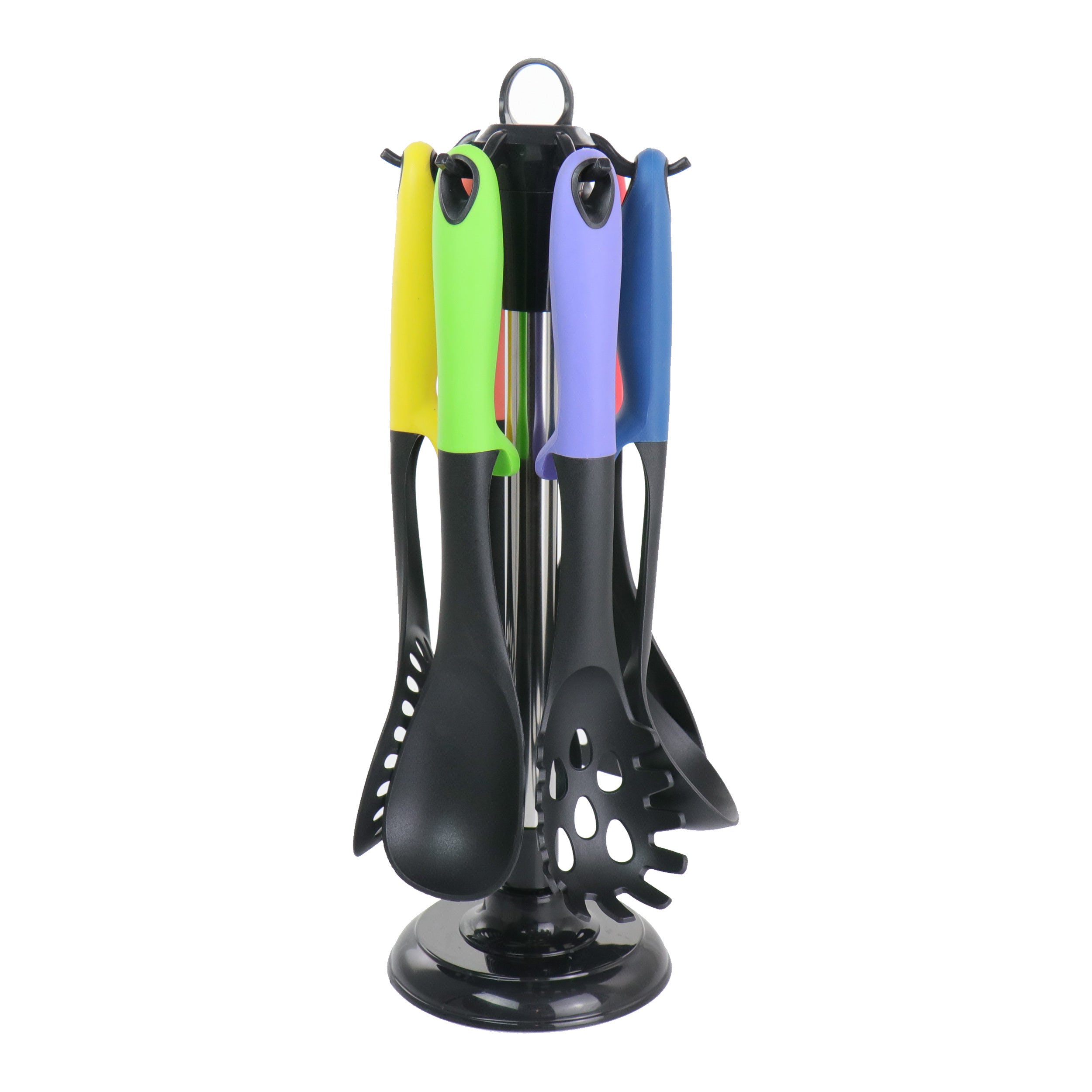 MegaChef Assorted Color Nylon Cooking Utensils, Set of 7.