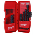 Milwaukee Tool THUNDERBOLT BLACK OXIDE JOBBER LENGTH 21-PC DRILL BIT SET IN CASE.