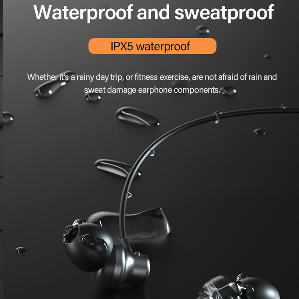 Original LENOVO XE05 Neck-type Bluetooth Headset Sports Waterproof Long Standby Earphones Red.