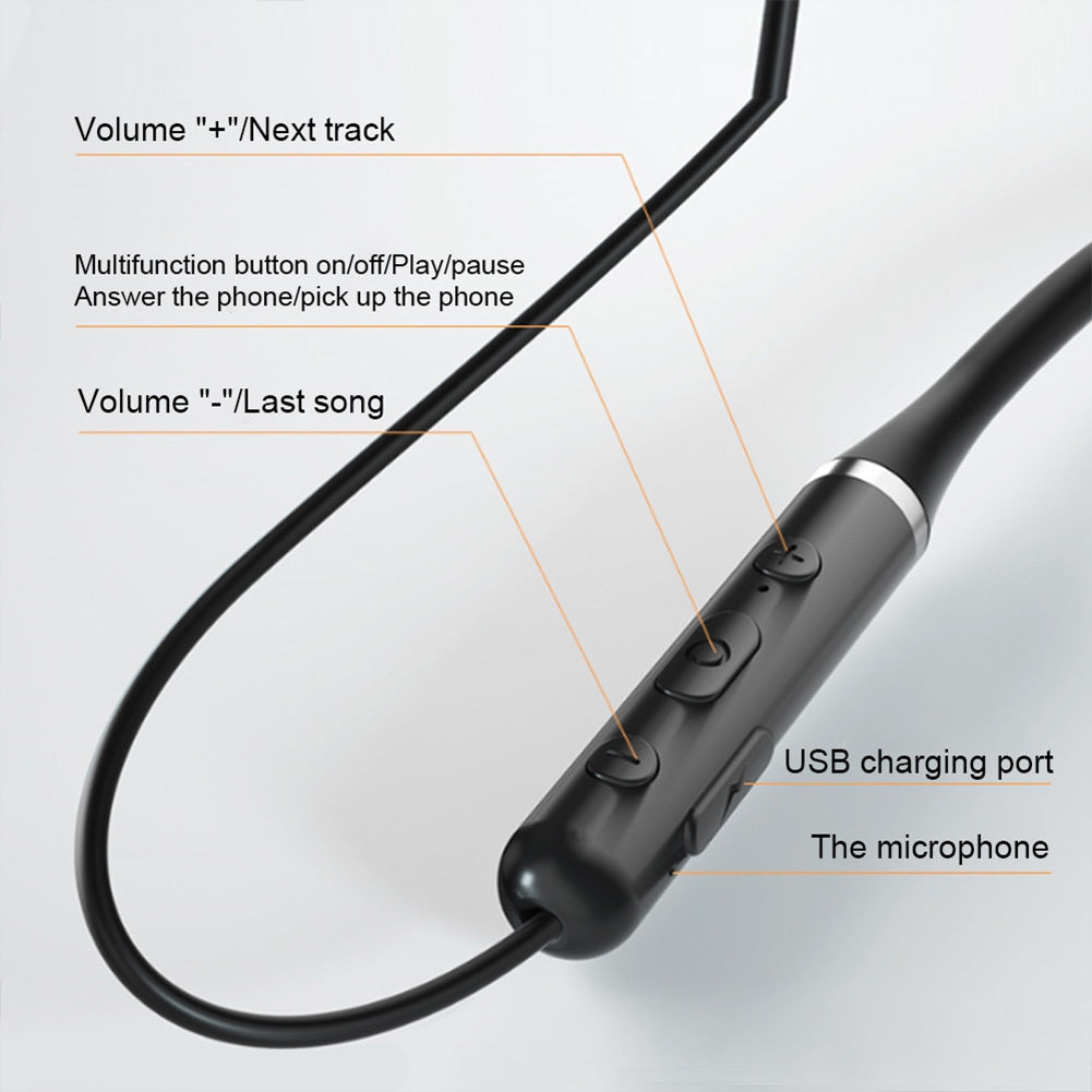Original LENOVO XE05 Neck-type Bluetooth Headset Sports Waterproof Long Standby Earphones Red.