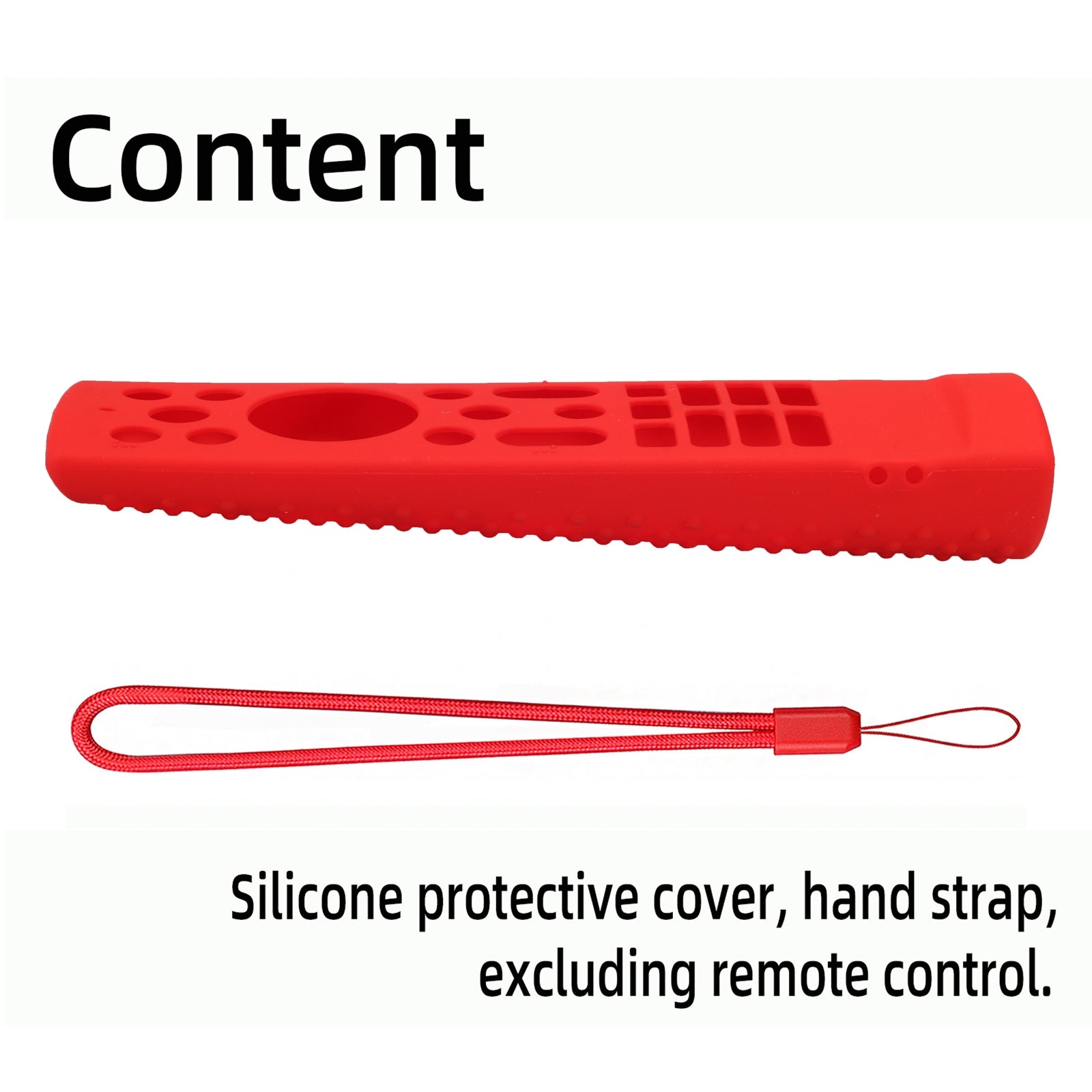 Silicone Case Compatible For Hisense ERF3V90H 100L5G-DLT100B Tv Remote Dust-proof Cover Sleeve With Lanyard red.