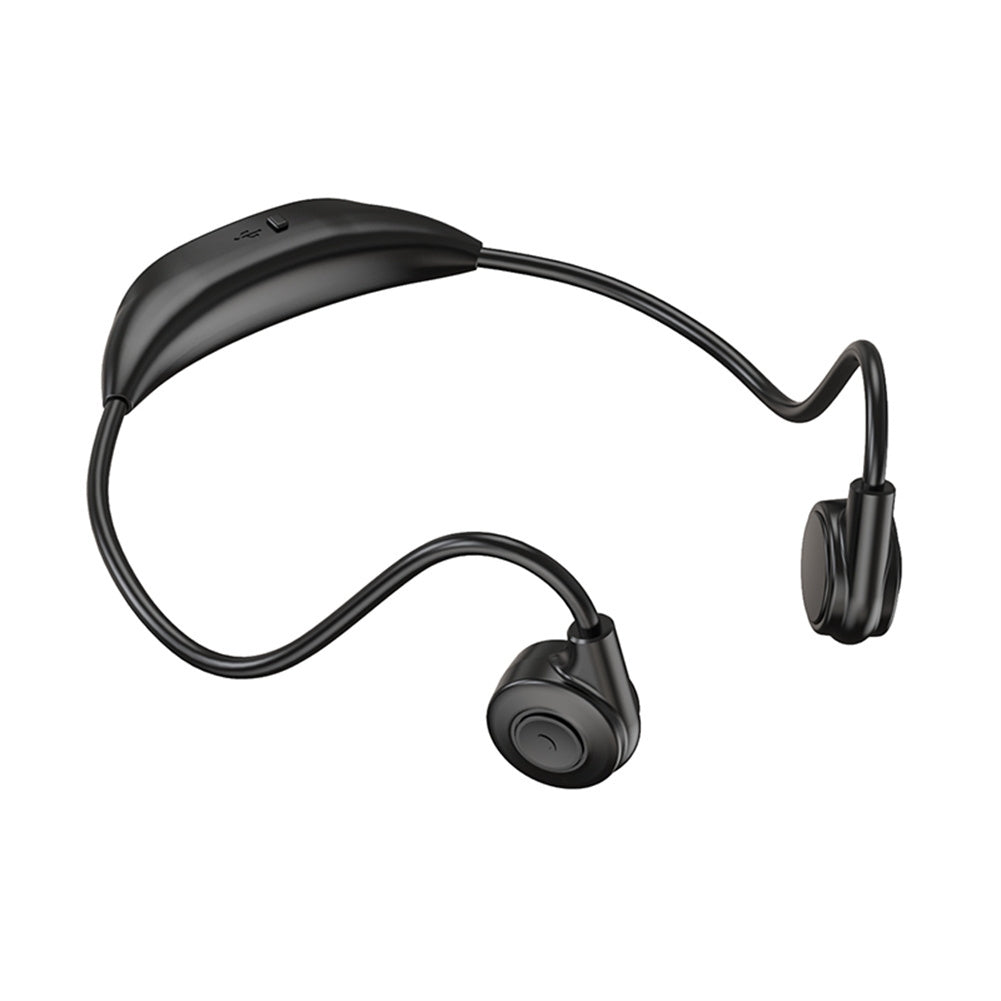 M2 Bone Conduction Headphones Sports Wireless Earphones With Built-in Mic For Running Cycling Hiking Driving black.