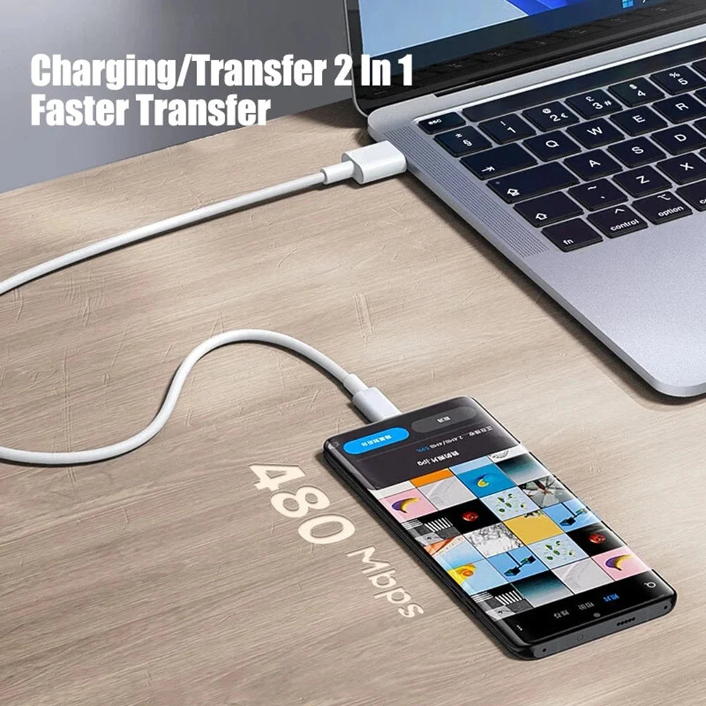 USB Type C To USB C Quick Charger Cable PD 60W Fast Charging Charger Data Cable For iPhone Macbook Laptop iPad Type-C USBC Cable.