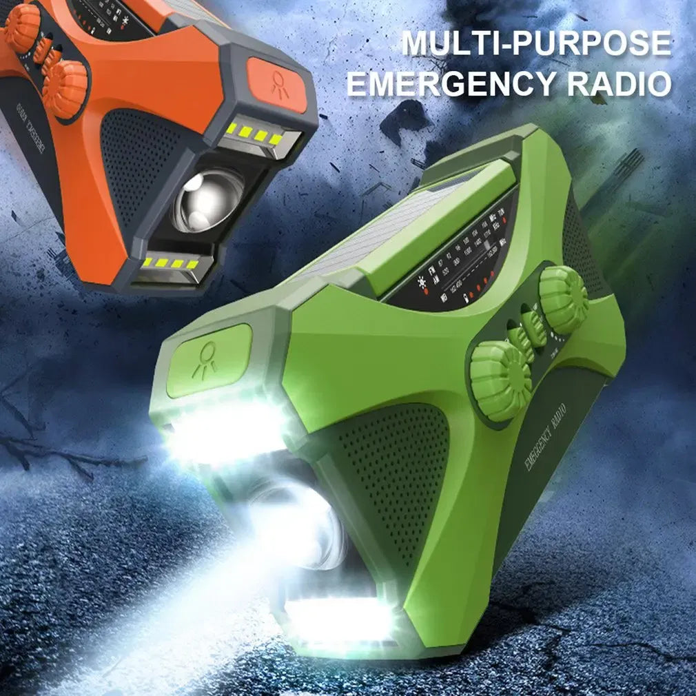 Color: black10000mAh Emergency Radio Portable AM FM WB NOAA Solar Hand Crank Radios Weather Radio LED Flashlight SOS Alarm Power Bank ..