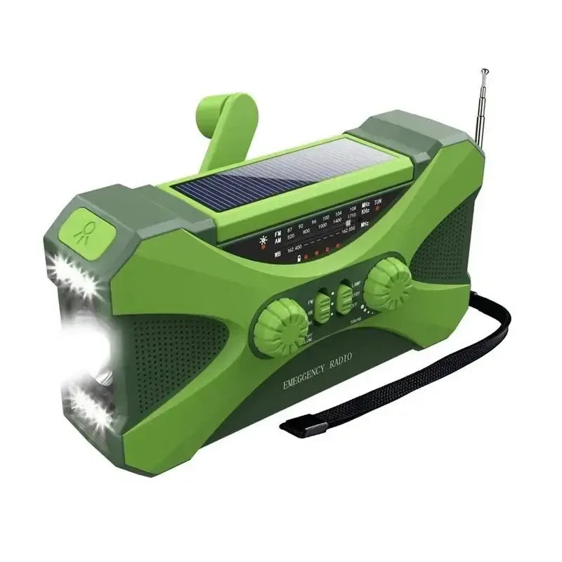 Color: black10000mAh Emergency Radio Portable AM FM WB NOAA Solar Hand Crank Radios Weather Radio LED Flashlight SOS Alarm Power Bank ..