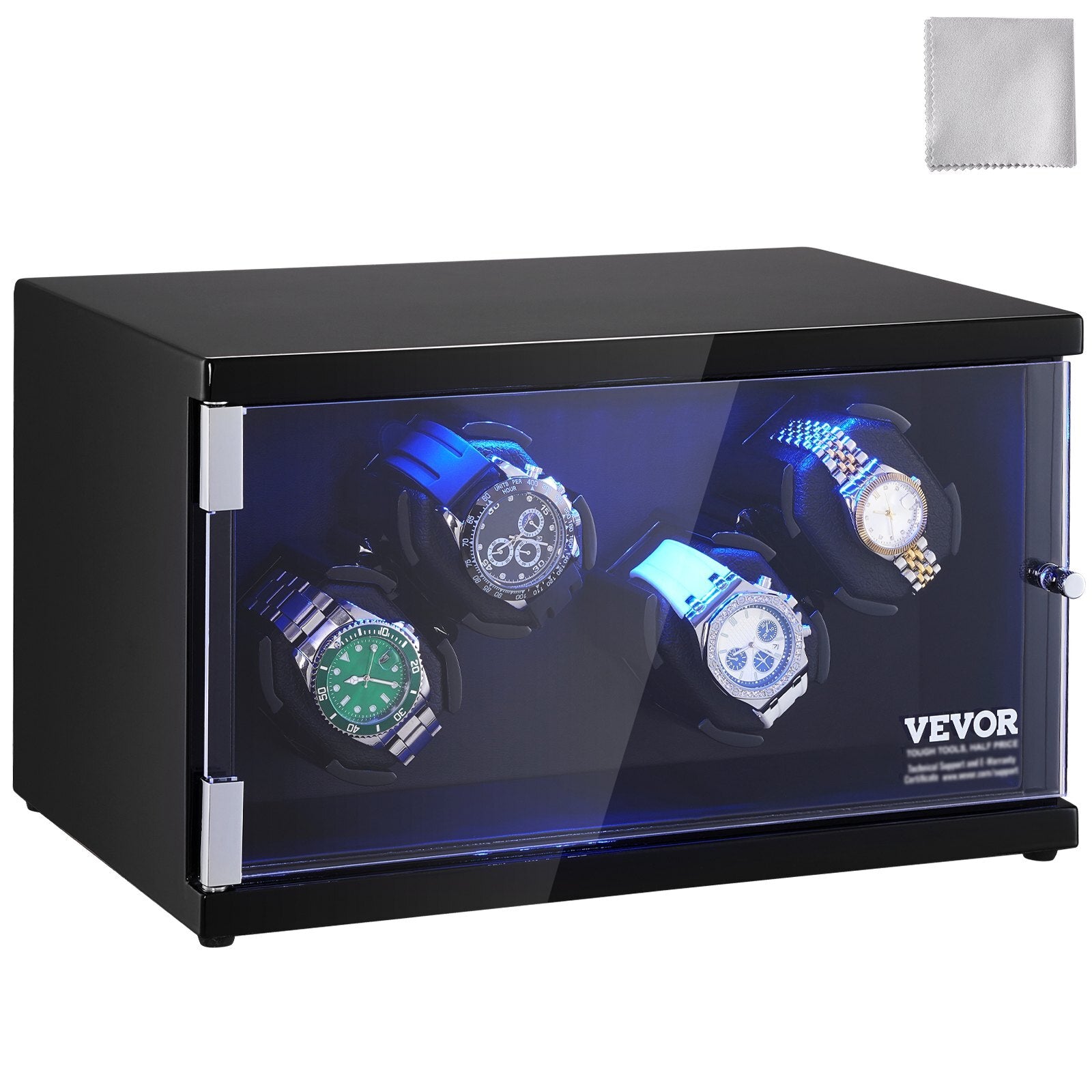 Watch Winder for 4 Men's and Women's Automatic Watches.
