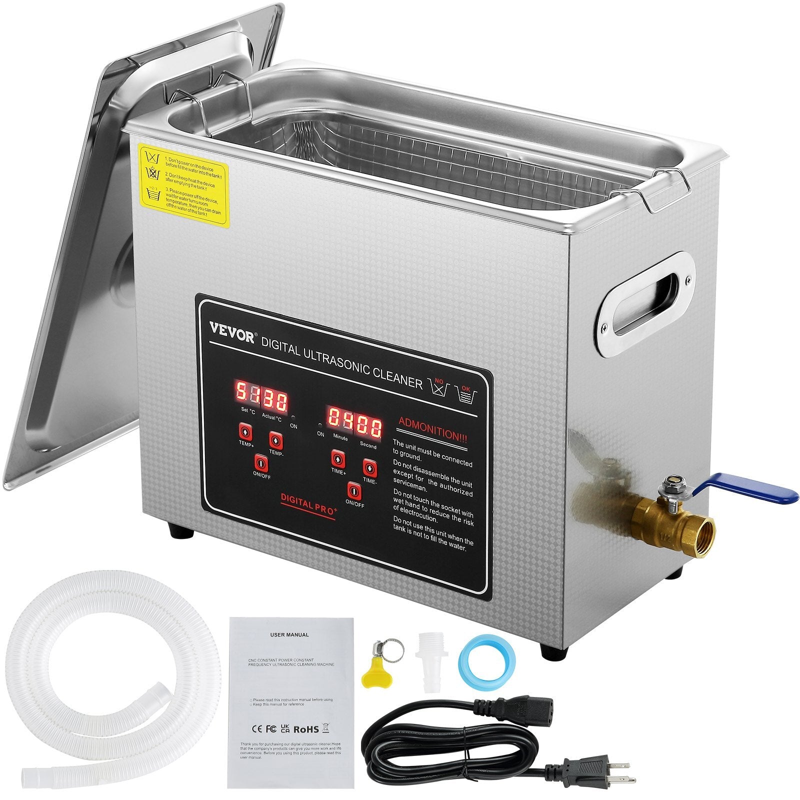 Ultrasonic Cleaner with Digital Timer.