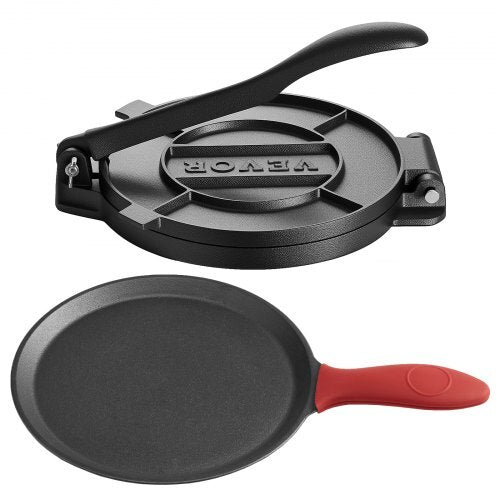 Tortilla Press, 10 Inch Cast Iron Tortilla and Roti Maker.