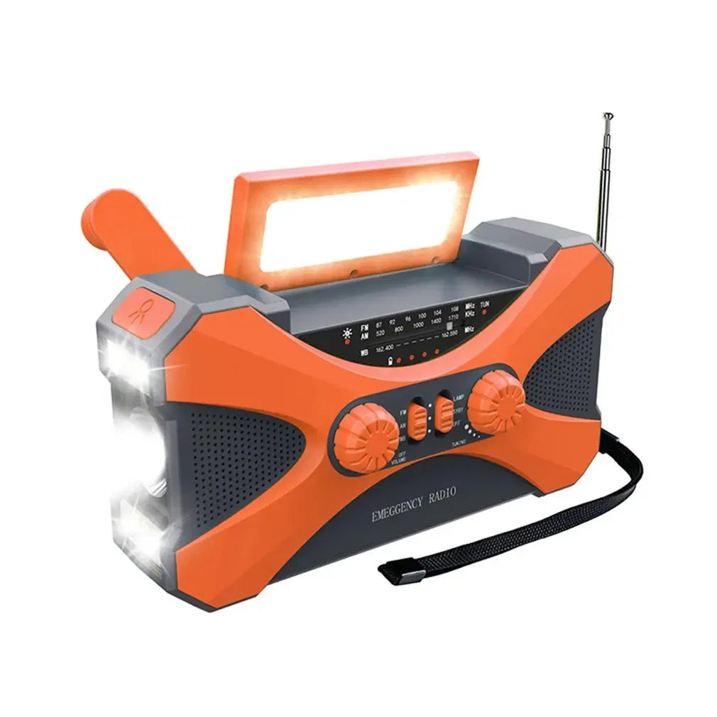 Color: black10000mAh Emergency Radio Portable AM FM WB NOAA Solar Hand Crank Radios Weather Radio LED Flashlight SOS Alarm Power Bank ..