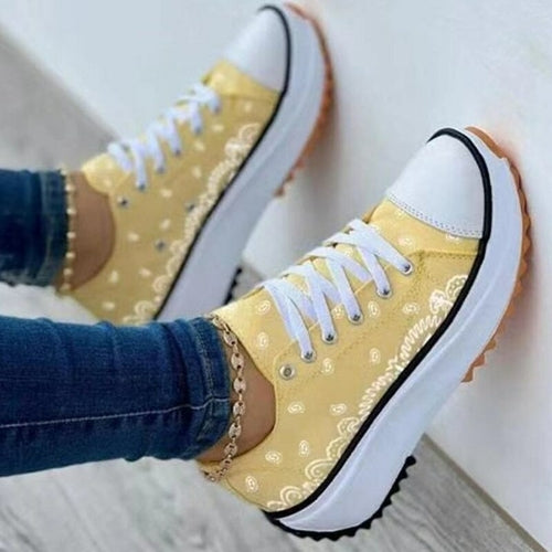 2022 Pattern Canvas Women Sneakers Casual Sport Shoes.