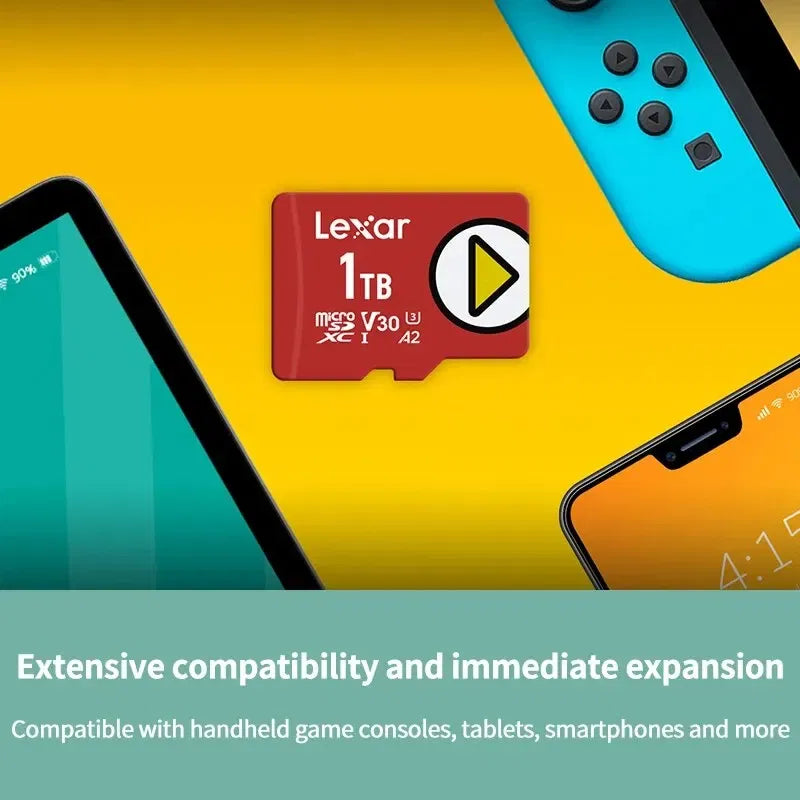 Capacity: 128GB - Lexar Newest Carte SD Nintendo Switch Game Special Purpose Storage Cards 1TB 512GB 256GB 128GB UHS-I V30 A2 SDXC Micro SD Card.