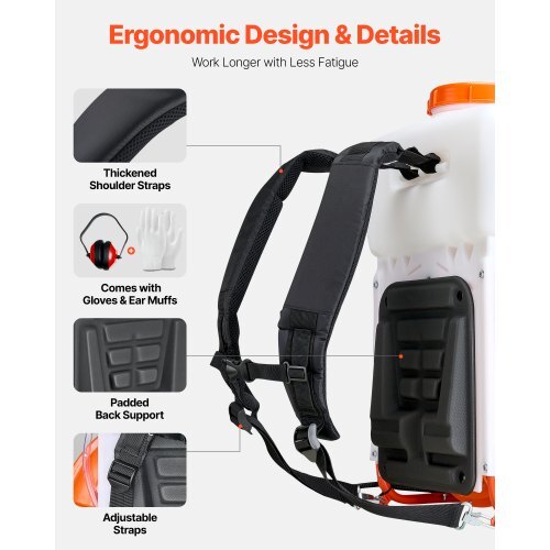 Backpack Fogger Sprayer, 63CC 3HP Engine, Gas Powered Fogger Sprayer with 4 Gallon Tank, Powder and Liquid Mister Duster System for Effective Fleas Ticks Critters Control, Gardening & Farming.