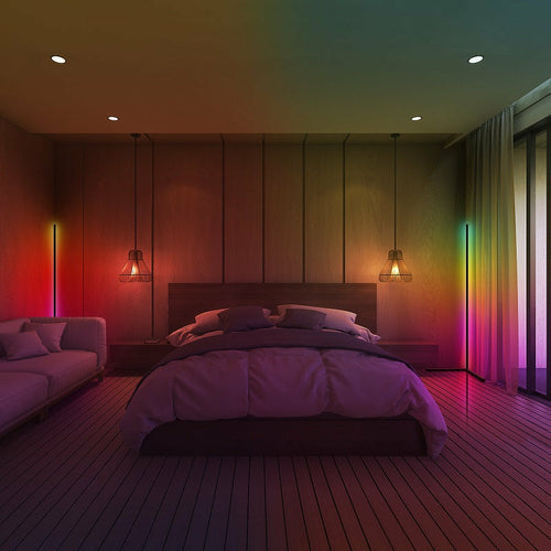RGB LED Corner Floor Lamps.