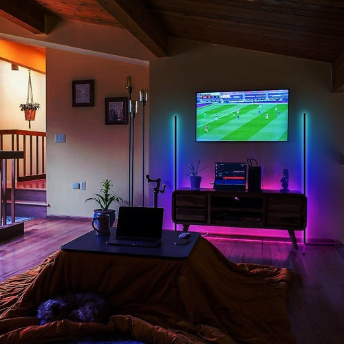 RGB LED Corner Floor Lamps.