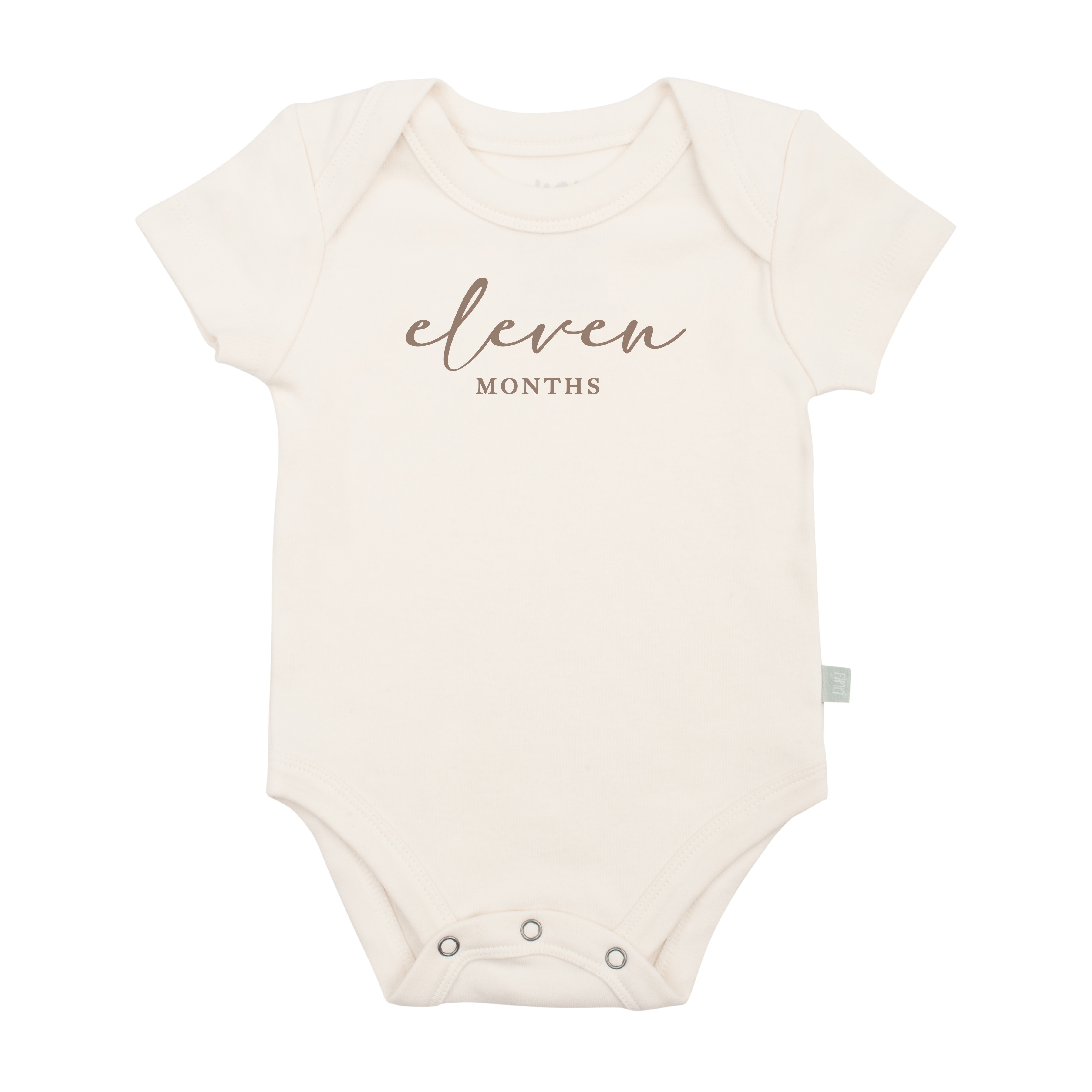 graphic bodysuit | eleven months milestone taupe.