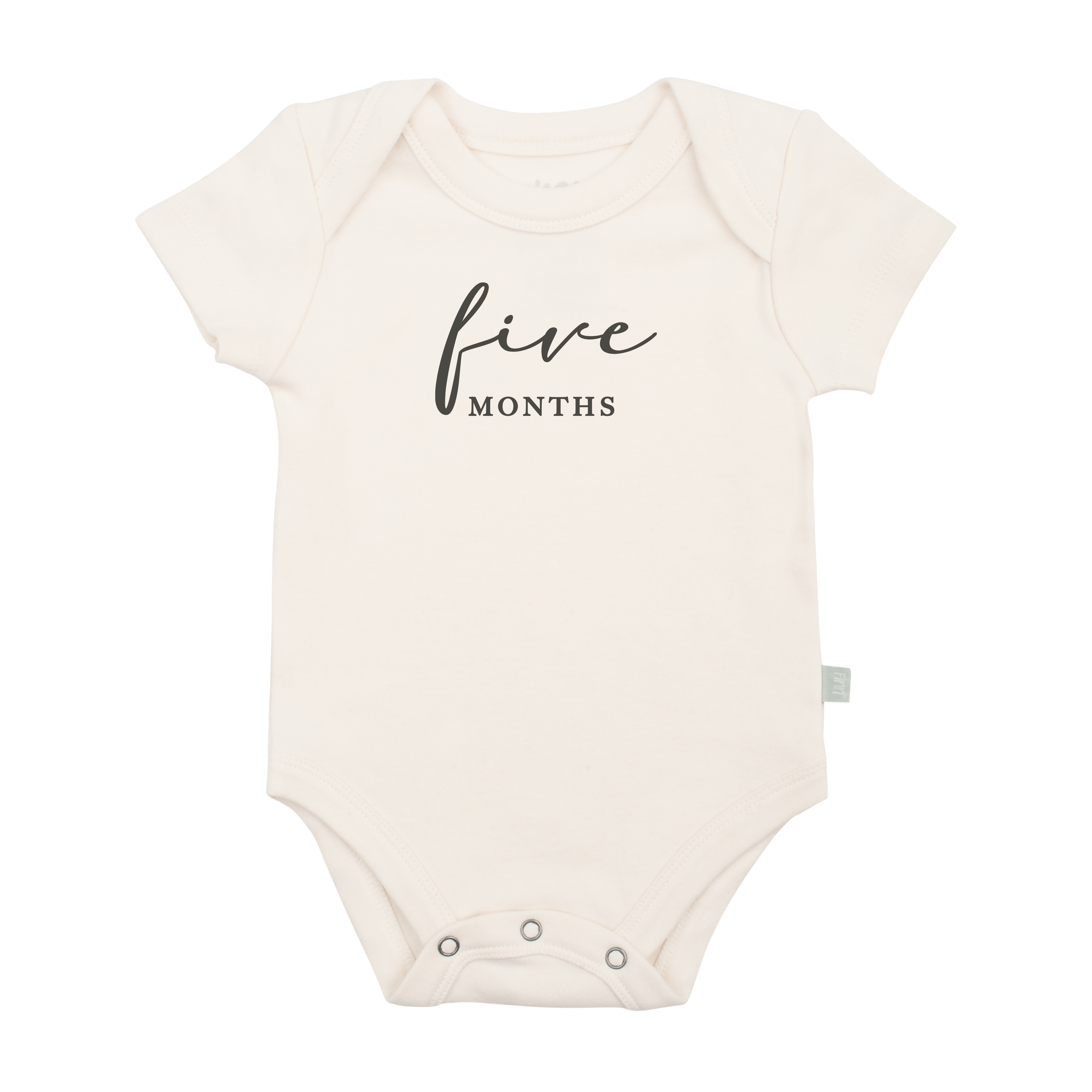 graphic bodysuit | five months milestone charcoal.