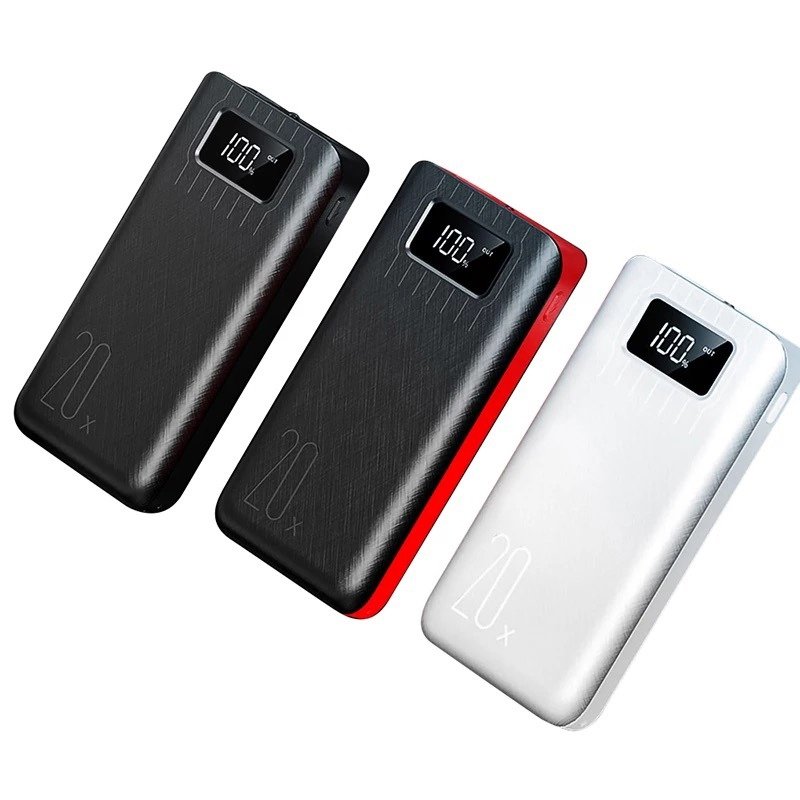 20000mAh External Battery Power Bank Dual USB With LED Flashlight.