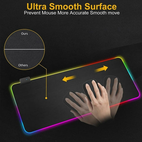 Ninja Dragons RGB Gaming 1 Touch Light Up Mouse Pad - Large Size.