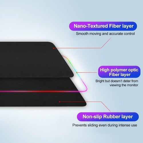 Ninja Dragons RGB Gaming 1 Touch Light Up Mouse Pad - Large Size.