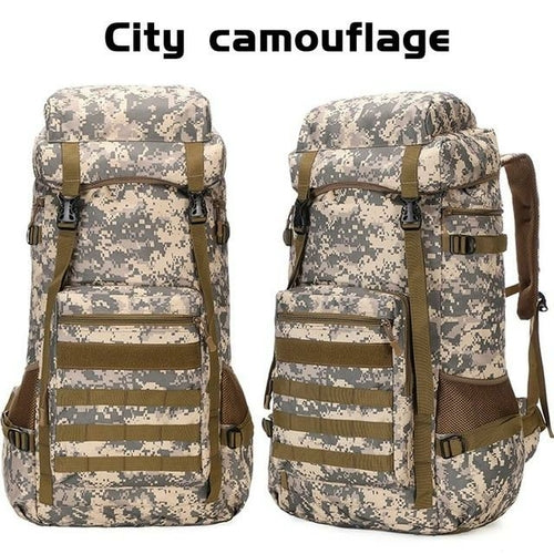 Waterproof Outdoor Camping 70L Military Backpack.