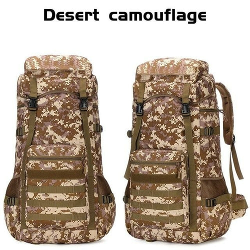 Waterproof Outdoor Camping 70L Military Backpack.