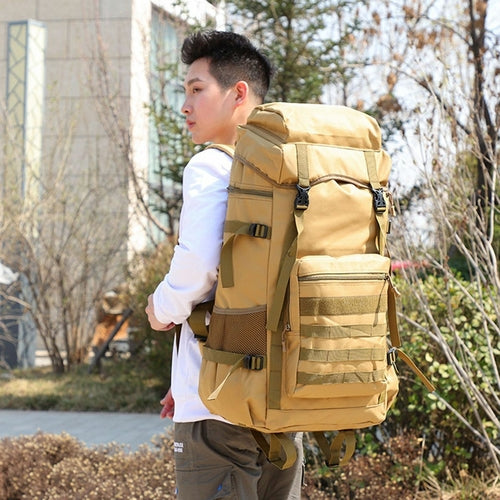Waterproof Outdoor Camping 70L Military Backpack.