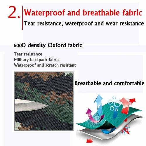 Waterproof Outdoor Camping 70L Military Backpack.