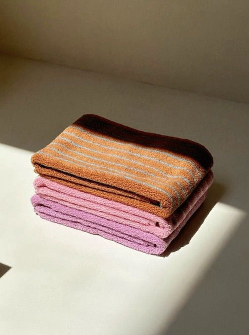 Ultra Soft Absorbent Retro Stripe Bath Towel - 100% Organic Cotton.