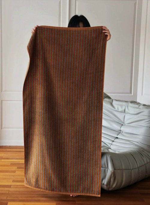 Ultra Soft Absorbent Retro Stripe Bath Towel - 100% Organic Cotton.
